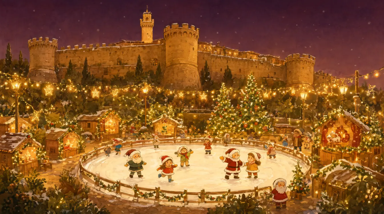 Natale a Montepulciano – Castello di Babbo Natale a Natale, con le luci, gli addobbi e la neve