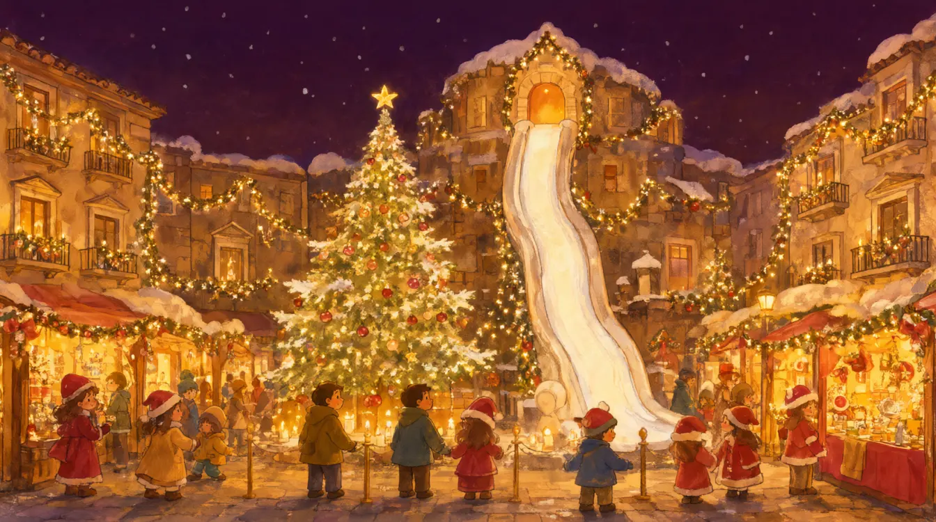 Christmas Town – La città del Natale a Natale, con le luci, gli addobbi e la neve
