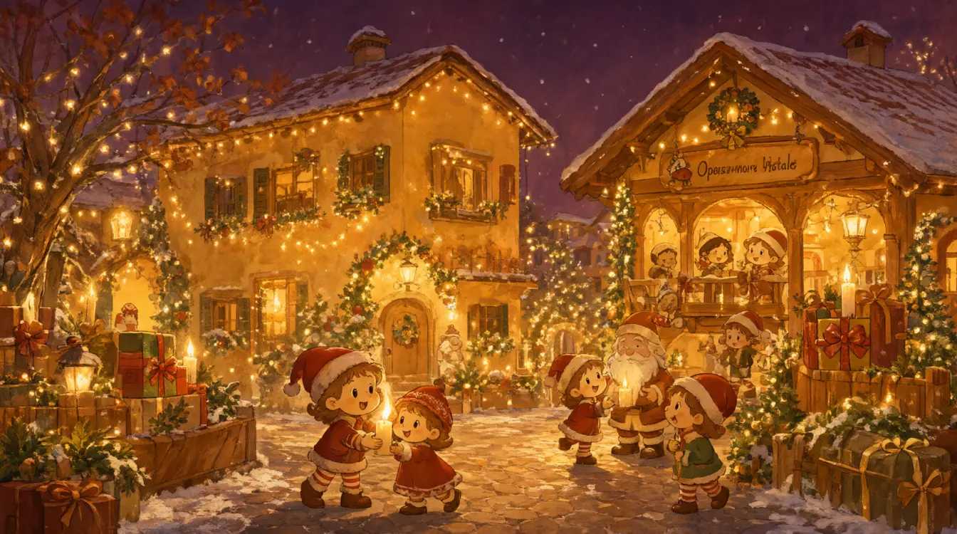 Gardaland Magic Winter a Natale, con le luci, gli addobbi e la neve