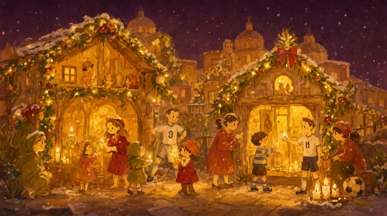 Napoli, la città del presepe a Natale, con le luci, gli addobbi e la neve