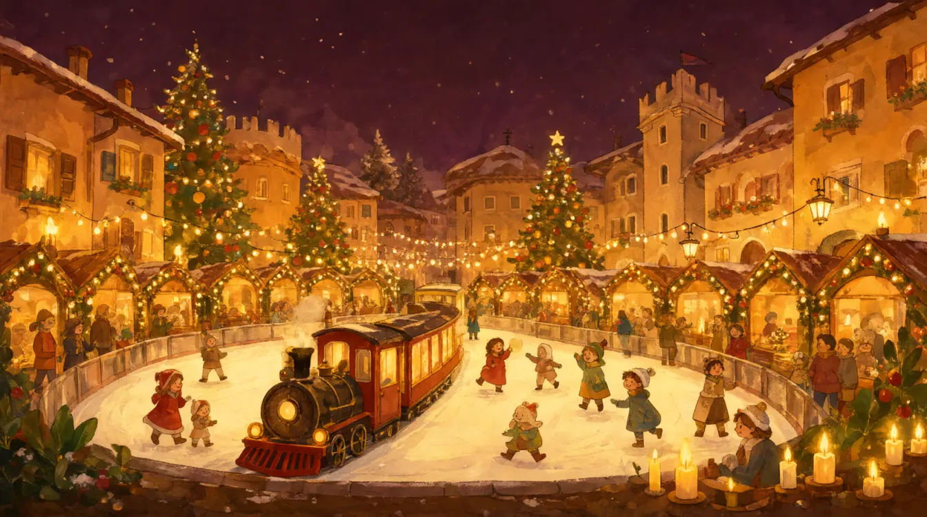 Rintocchi di Luce. Natale a Rovereto a Natale, con le luci, gli addobbi e la neve