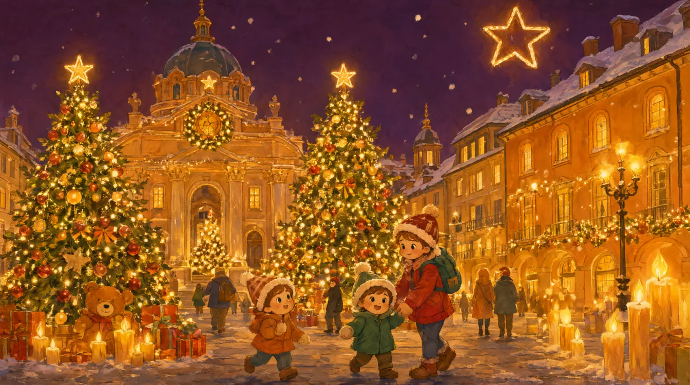 Torino, le Luci d'Artista a Natale, con le luci, gli addobbi e la neve