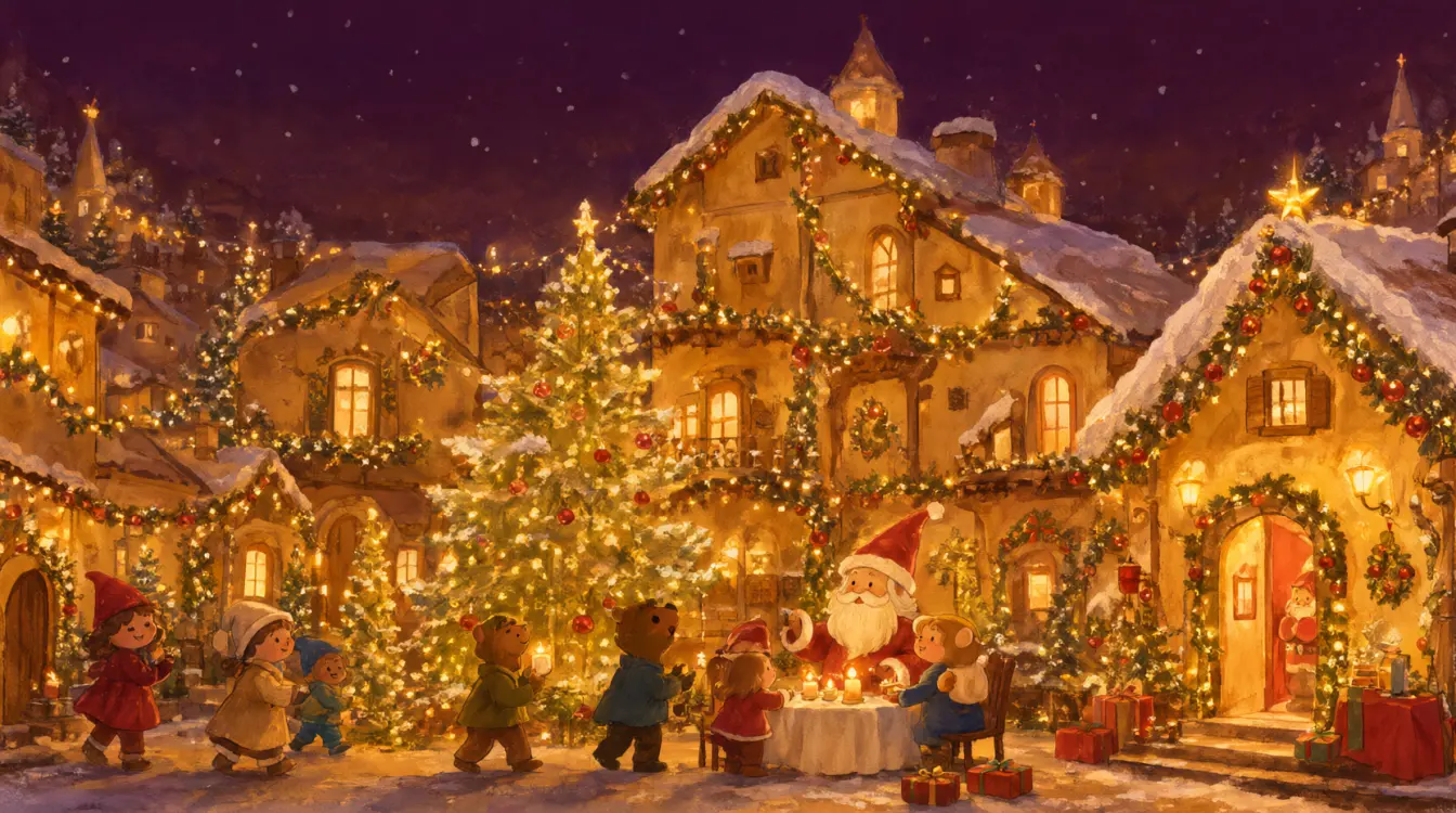 Valle del Natale – Valle dell'Orso a Natale, con le luci, gli addobbi e la neve